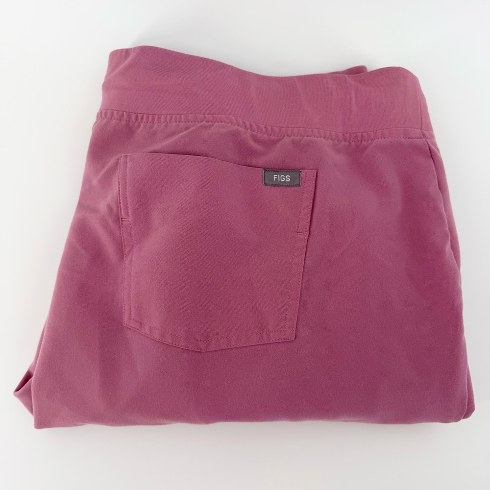 FIGS Zamora High-Waisted Jogger Scrub Pants Chalk Pink PO 1782 Women's Plus 2X